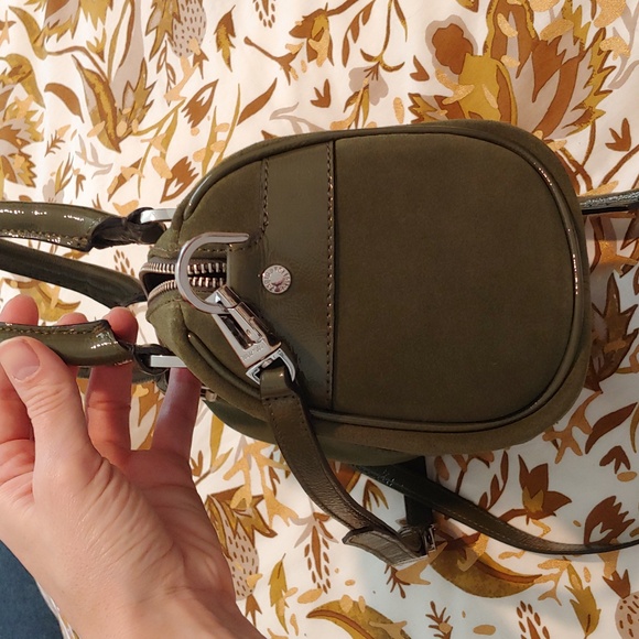 Zadig and Voltaire green suede bowling bag, small - Picture 4 of 8